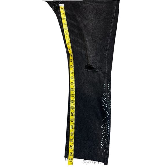 Levi’s 501 Ripped High Waist Crop Studded Canyon Jeans - Picture 16 of 16